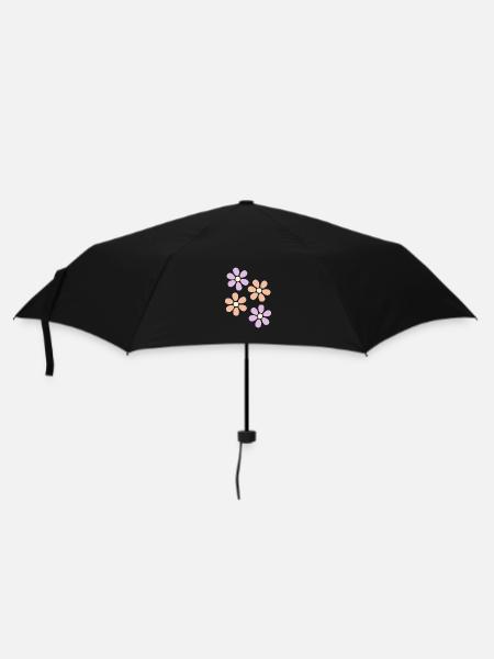 Blume pastell Blume Blumen pastell Blumen flieder - Regenschirm (klein) - Schwarz