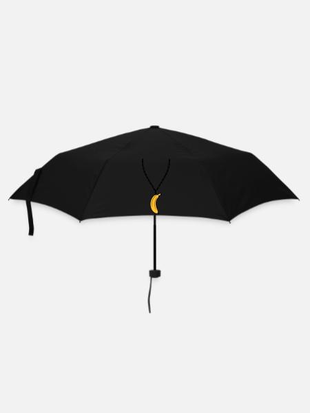 collier banane bijoux drôle fruit design clip-art - Parapluie standard - noir