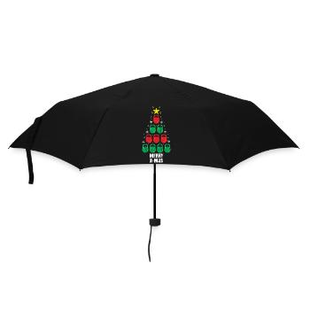 Funny Kettlebells Tree Holiday Workout zu Weihnachten - Regenschirm (klein) - Schwarz - Vorne