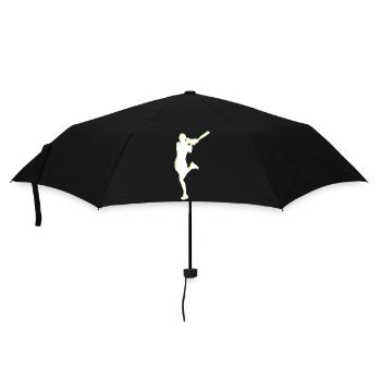 An der Spitze Tennis - Geschenkidee für Tennisfan - Regenschirm (klein) - Schwarz - Vorne