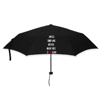 Opa Vater Großvater cool Spruch lustige Sprüche - Regenschirm (klein) - Schwarz - Vorne