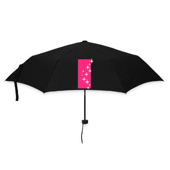 Buchstabe I Glitzer - Regenschirm (klein) - Schwarz - Vorne