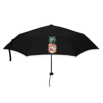 Pineapple tropical hawaiian fruit - Umbrella (small) - black - Front
