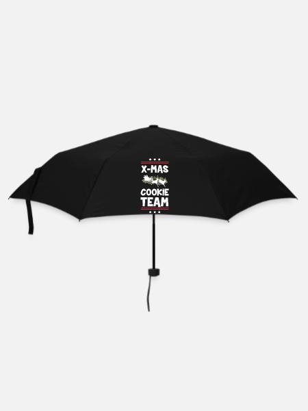 X-Mas Kekse Team - Regenschirm (klein) - Schwarz