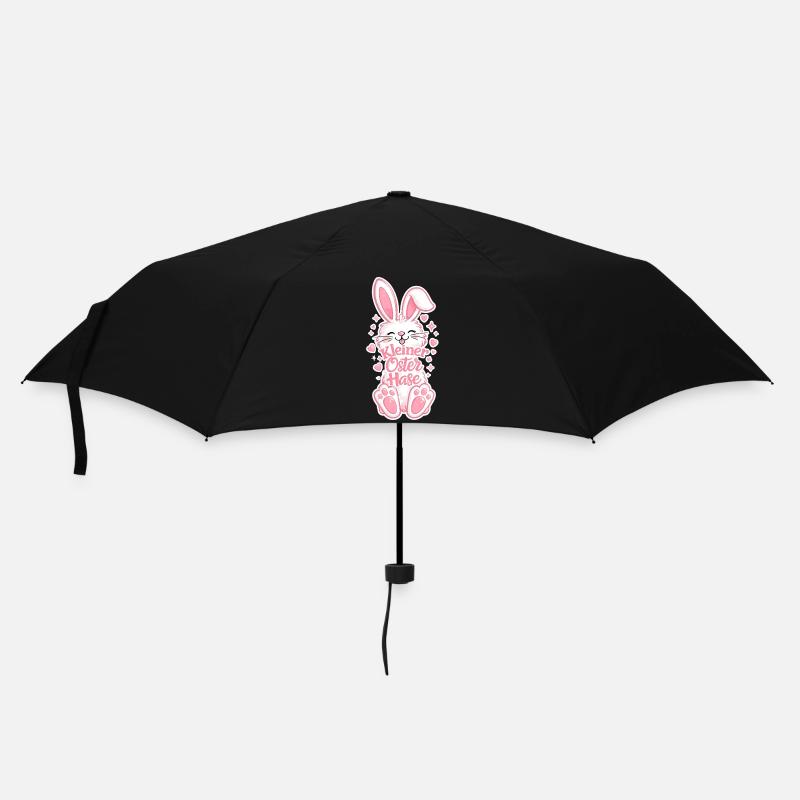 Petit Lapin de Pâques en rose - Parapluie standard - noir