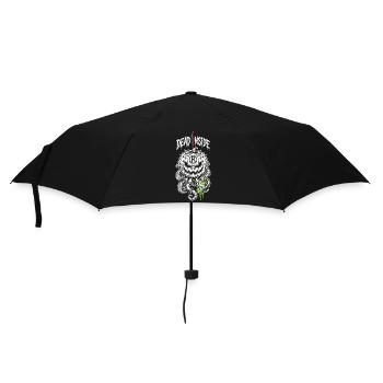 Tot im Inneren: Kürbisschädel und Tentakel - Regenschirm (klein) - Schwarz - Vorne