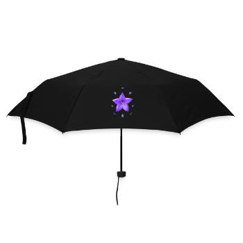 Bellflower Purple Floral Pattern Blue Flower - Umbrella (small) - black - Front