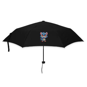 katzen sind cool - Regenschirm (klein) - Schwarz - Vorne