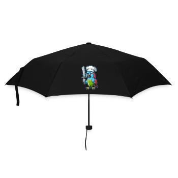 Chef Parrot - Umbrella (small) - black - Front