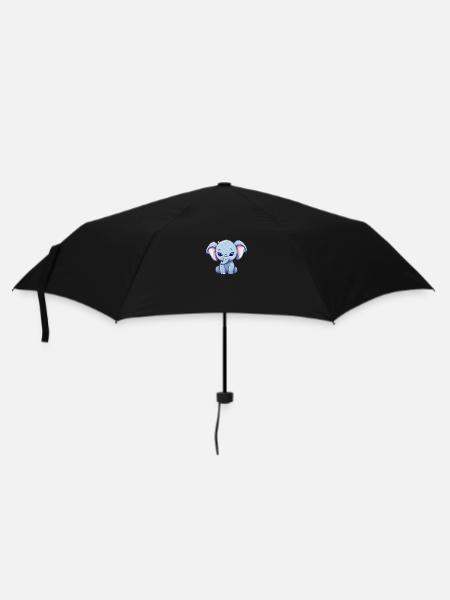 Kawaii Elephant - Umbrella (small) - black