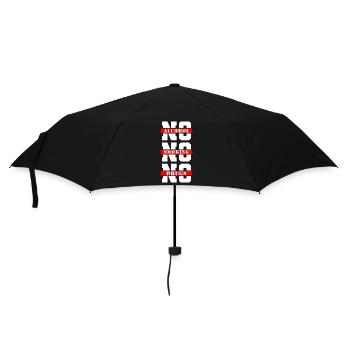 Drogenfrei Süchtig Straight Edge Tabak - Regenschirm (klein) - Schwarz - Vorne