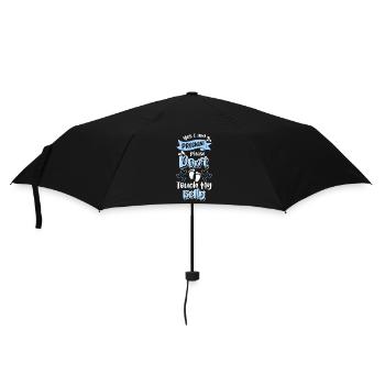 Baby bump mom baby sayings - Umbrella (small) - black - Front