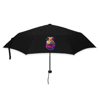 Buntes Hipster-Meerschweinchen - Regenschirm (klein) - Schwarz - Vorne