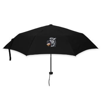Cute Zebra Cartoon Biscuit Teeth - Umbrella (small) - black - Front