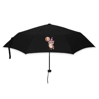 Owl Birthday Baby - Umbrella (small) - black - Front