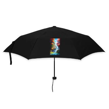 Lush & colorful anime river with trees - Umbrella (small) - black - Front