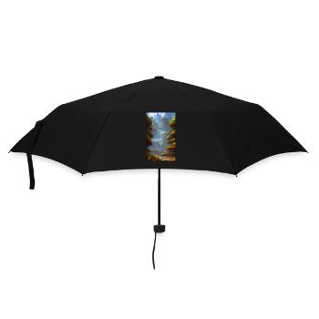 Monde de science-fiction dystopique envahi par la végétation - Parapluie standard - noir - Devant