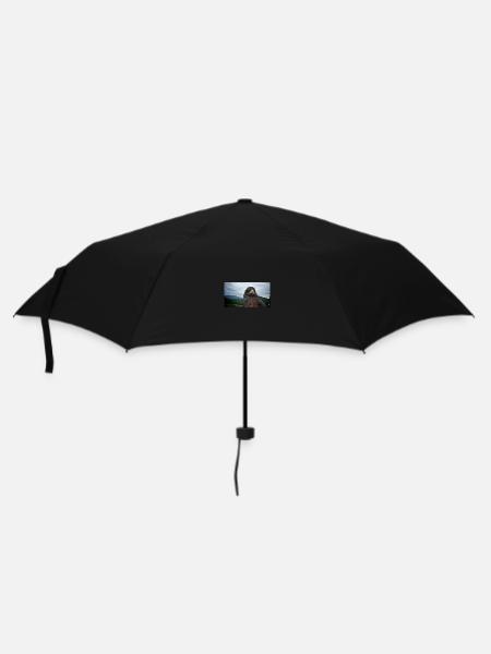 Golden eagle on mountainous landscape - Umbrella (small) - black