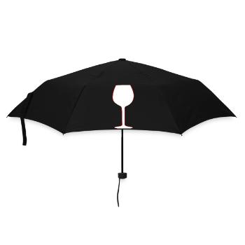 Wine Wine Glass Alcohol vin wine Red Wine Gastro - Umbrella (small) - black - Front