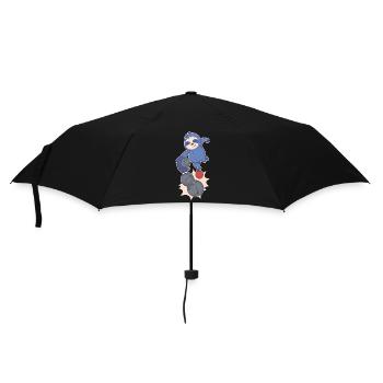 Un joueur de pétanque paresseux lance des boules de pétanque - Parapluie standard - noir - Devant