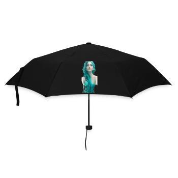 ethereal half-body portrait of a woman water F - Umbrella (small) - black - Front