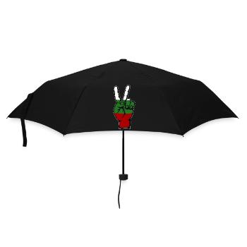 Bulgarien Flagge Frieden Victory Symbol - Regenschirm (klein) - Schwarz - Vorne