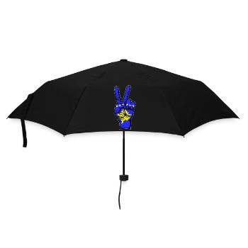 Symbole de victoire de la paix du drapeau du Kosovo utilisé - Parapluie standard - noir - Devant