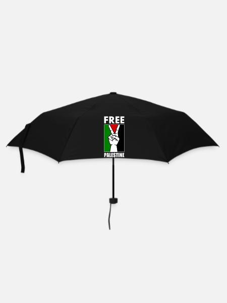 Free palestine Peace sign victory sign hand - Umbrella (small) - black
