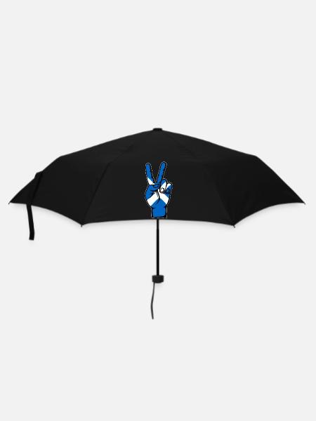 Scotland Flag Peace Victory Symbol - Umbrella (small) - black