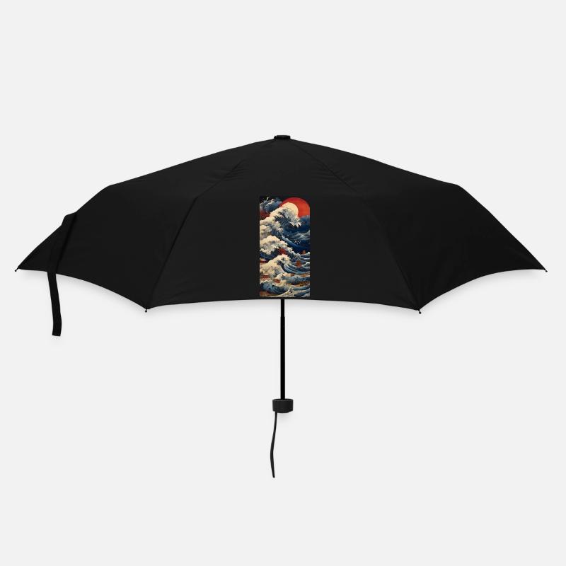 Waves and sea - Umbrella (small) - black