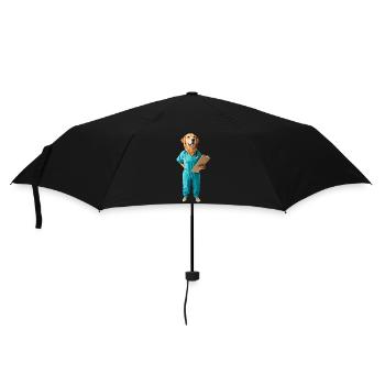 Hund - Regenschirm (klein) - Schwarz - Vorne