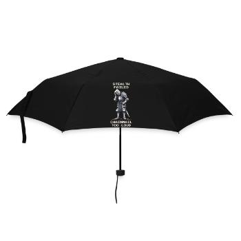 Stealth gescheitert | Kettenhemd zu laut - Ritter - Regenschirm (klein) - Schwarz - Vorne