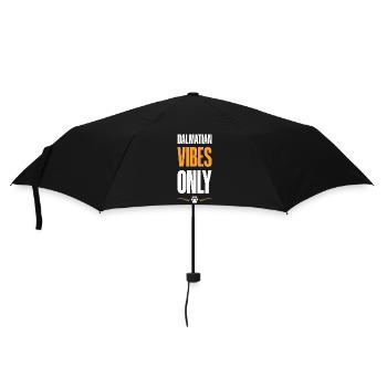 Dalmatiner Vibes Only - Regenschirm (klein) - Schwarz - Vorne