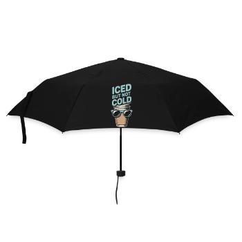 Iced But Not Cold Iced Coffee Humor Barista - Umbrella (small) - black - Front