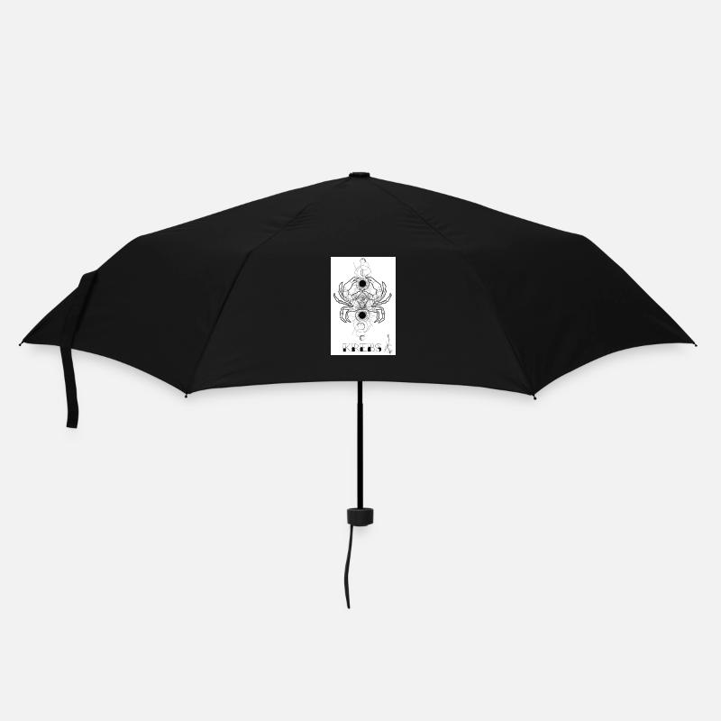 Krebs - Regenschirm (klein) - Schwarz
