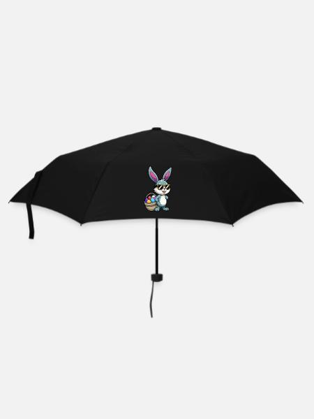Joyeuses Pâques - Lapin de Pâques - Oeuf de Pâques - Cadeau - Parapluie standard - noir