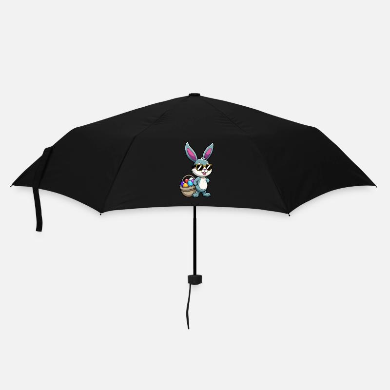 Joyeuses Pâques - Lapin de Pâques - Oeuf de Pâques - Cadeau - Parapluie standard - noir