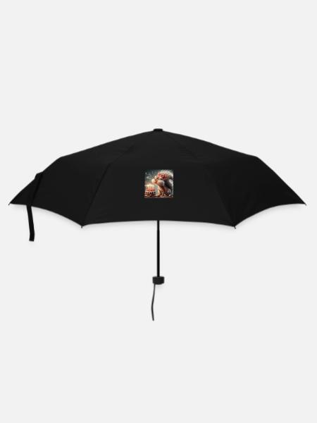 Eichhörnchen - Regenschirm (klein) - Schwarz
