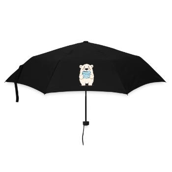 Eisbären Retten - Regenschirm (klein) - Schwarz - Vorne