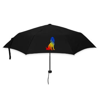 Afghan Hound Dog Colorful - Umbrella (small) - black - Front