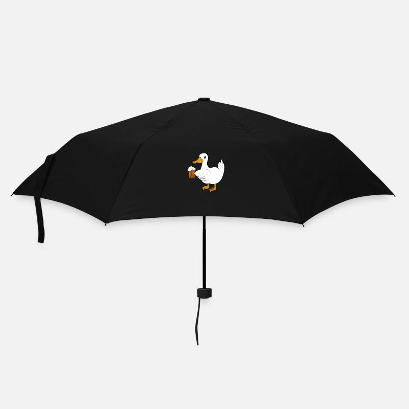 Duck with beer - Umbrella (small) - black