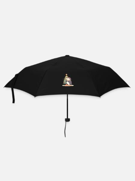 Christmas tree penguin - Regenschirm (klein) - Schwarz