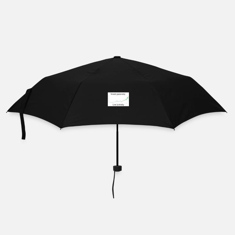 Invest passively, live actively - Umbrella (small) - black