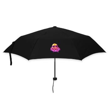 Qualle Comic Cool - Regenschirm (klein) - Schwarz - Vorne