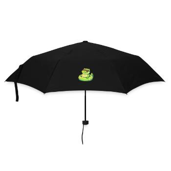 Alligator Comic Cool - Regenschirm (klein) - Schwarz - Vorne