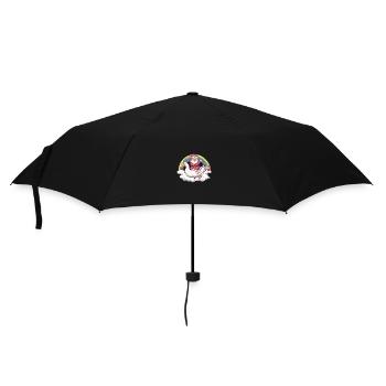 Gans Weihnachtsmann Regenbogen - Regenschirm (klein) - Schwarz - Vorne