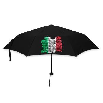 Italien Vintage Flagge - Regenschirm (klein) - Schwarz - Vorne