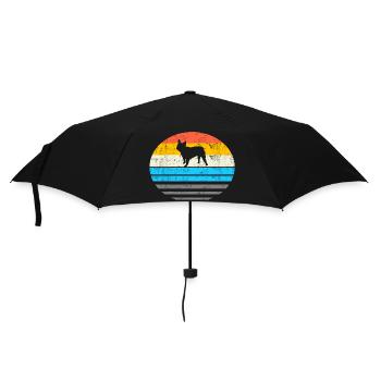 Cadeau Rétro Bouledogue Français - Parapluie standard - noir - Devant