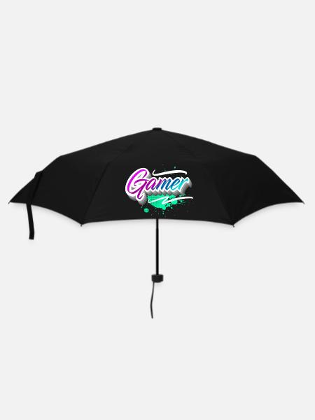 Gamer - Regenschirm (klein) - Schwarz