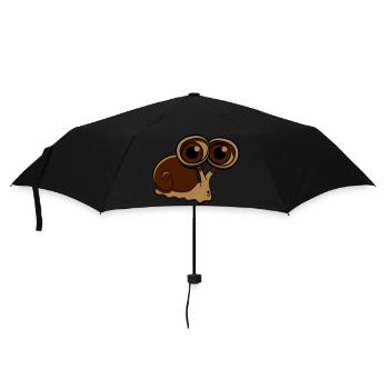 Snail funny big - Umbrella (small) - black - Front